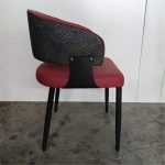 SLYH 0110 Dining Arm Chair-Maroon - Image 3