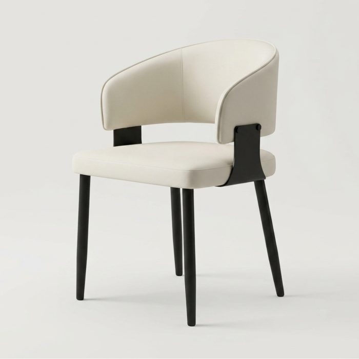 SLYH 0110 Dining Arm Chair-Cream - Image 2
