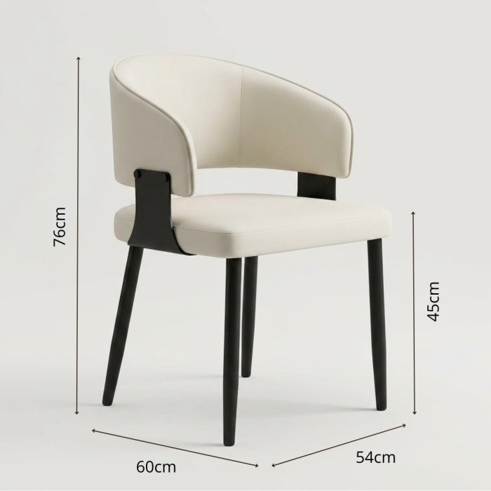 SLYH 0110 Dining Arm Chair-Cream - Image 4