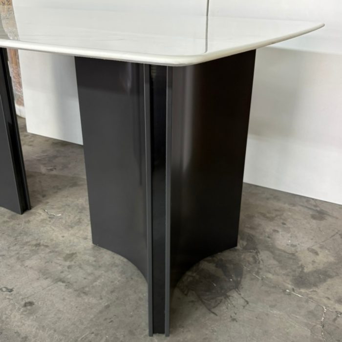 SLC 0695 140-160cm Thicker Top Crystal Marble Table-White - Image 3