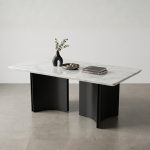 SLC 0695 140-160cm Thicker Top Crystal Marble Table-White - Image 4