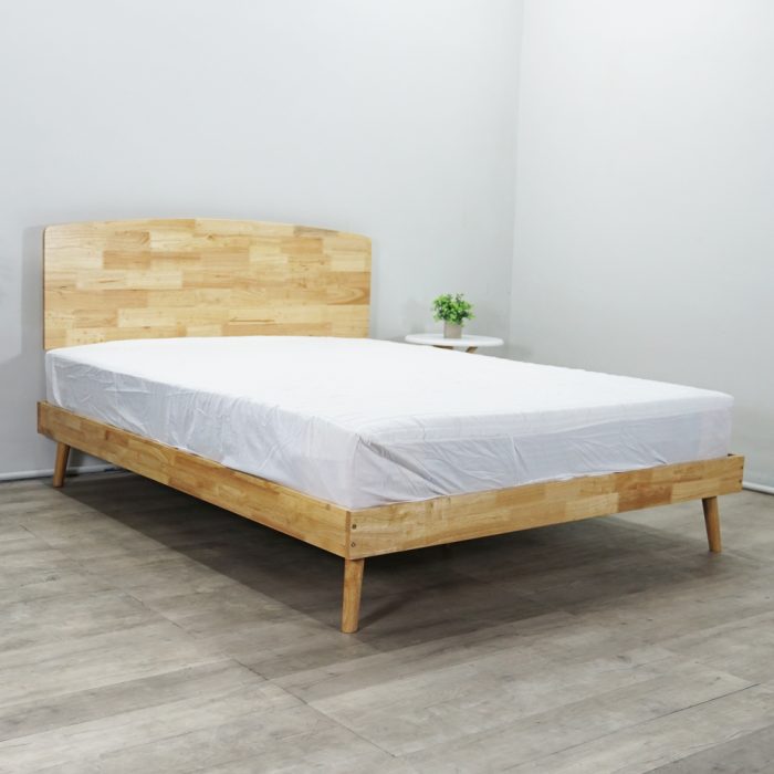 DB 571310 Wooden Queen Size Bed-Natural - Image 3