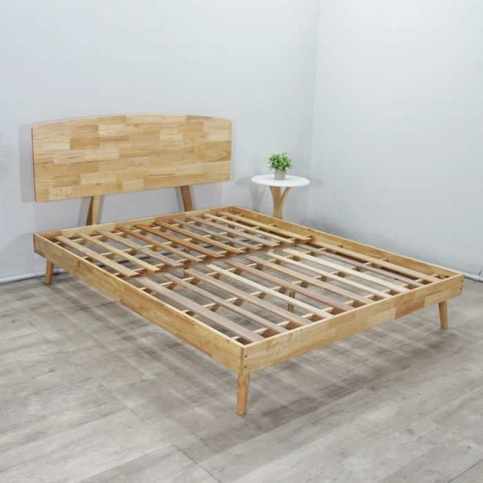 DB 571310 Wooden Queen Size Bed-Natural - Image 4