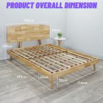 DB 571310 Wooden Queen Size Bed-Natural - Image 9