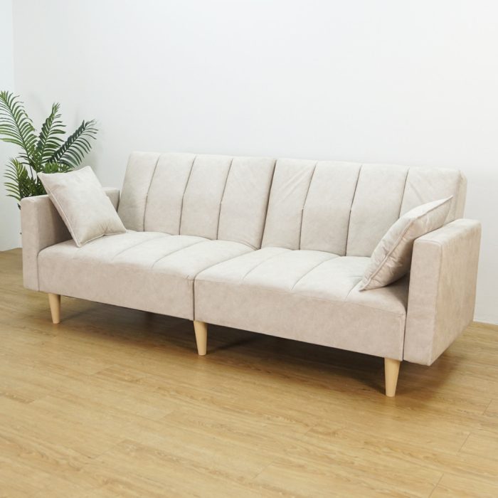 JG 09 3 Seater Sofa Bed-Beige - Image 6