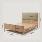 2908 Solid Rubberwood Bed Frame-White Wash - Image 8