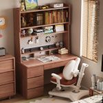 A015 120cm Full Solid Study Desk-Walnut - Image 8