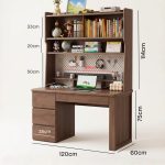 A015 120cm Full Solid Study Desk-Walnut - Image 3
