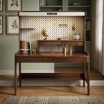 A016 120cm Full Solid Smart Study Desk-Walnut