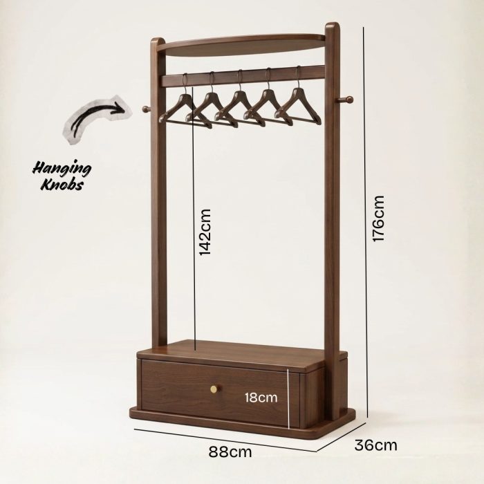 331 Wooden Garment Rack - Image 4