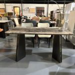 KOFOD Thicker Top 4 Seater Crystal Marble Table-Brown - Image 6