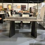KOFOD Thicker Top 4 Seater Crystal Marble Table-Brown - Image 8