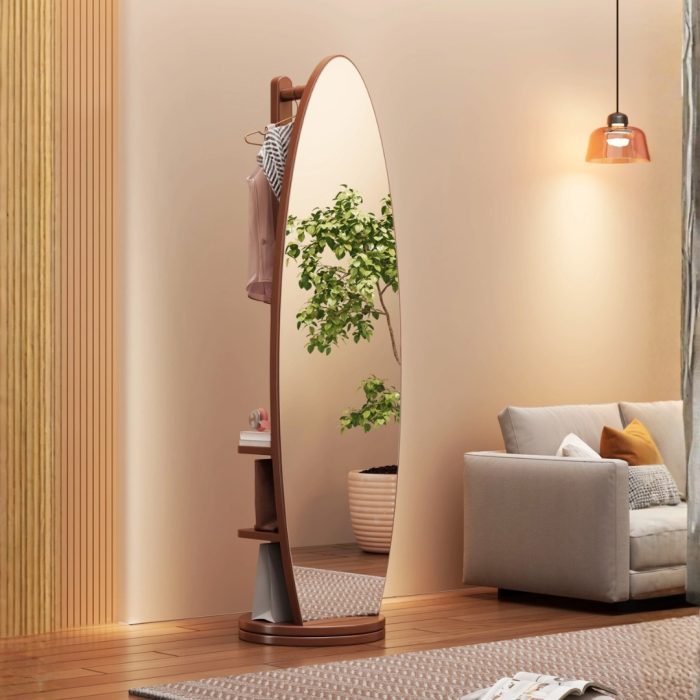 M106 Swivel Standing Mirror With Storage - Image 2