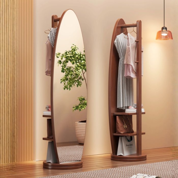 M106 Swivel Standing Mirror With Storage - Image 3