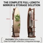 M106 Swivel Standing Mirror With Storage - Image 4