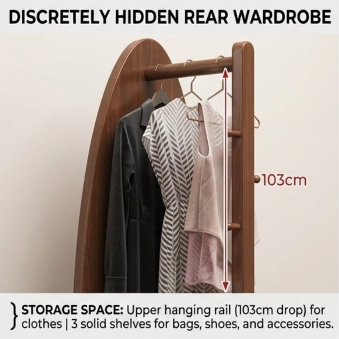 M106 Swivel Standing Mirror With Storage - Image 6