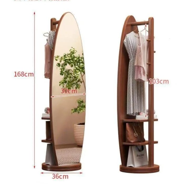 M106 Swivel Standing Mirror With Storage - Image 7