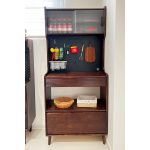 KC 905 Full Solid 80cm High Kitchen Cabinet-Walnut - Image 4