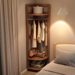 R403 Oval Shaped Swivel Standing Mirror-Walnut - Image 2