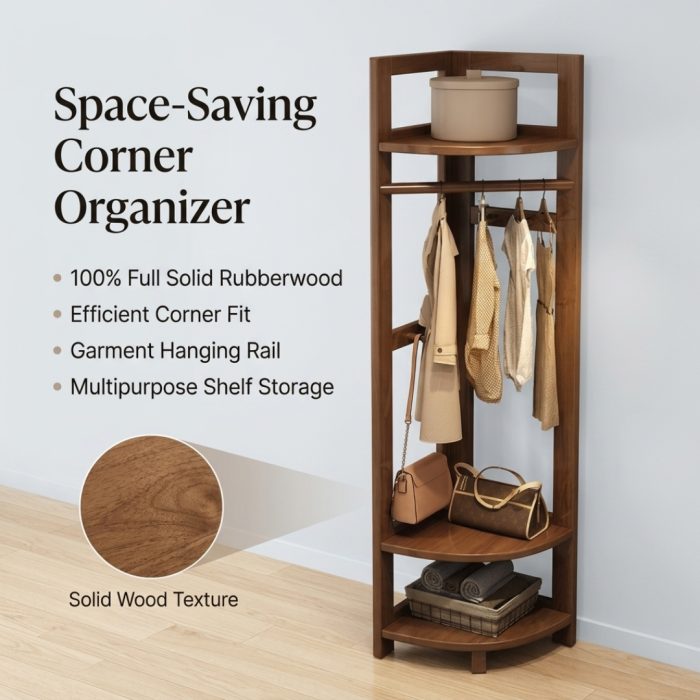 R403 Oval Shaped Swivel Standing Mirror-Walnut - Image 7